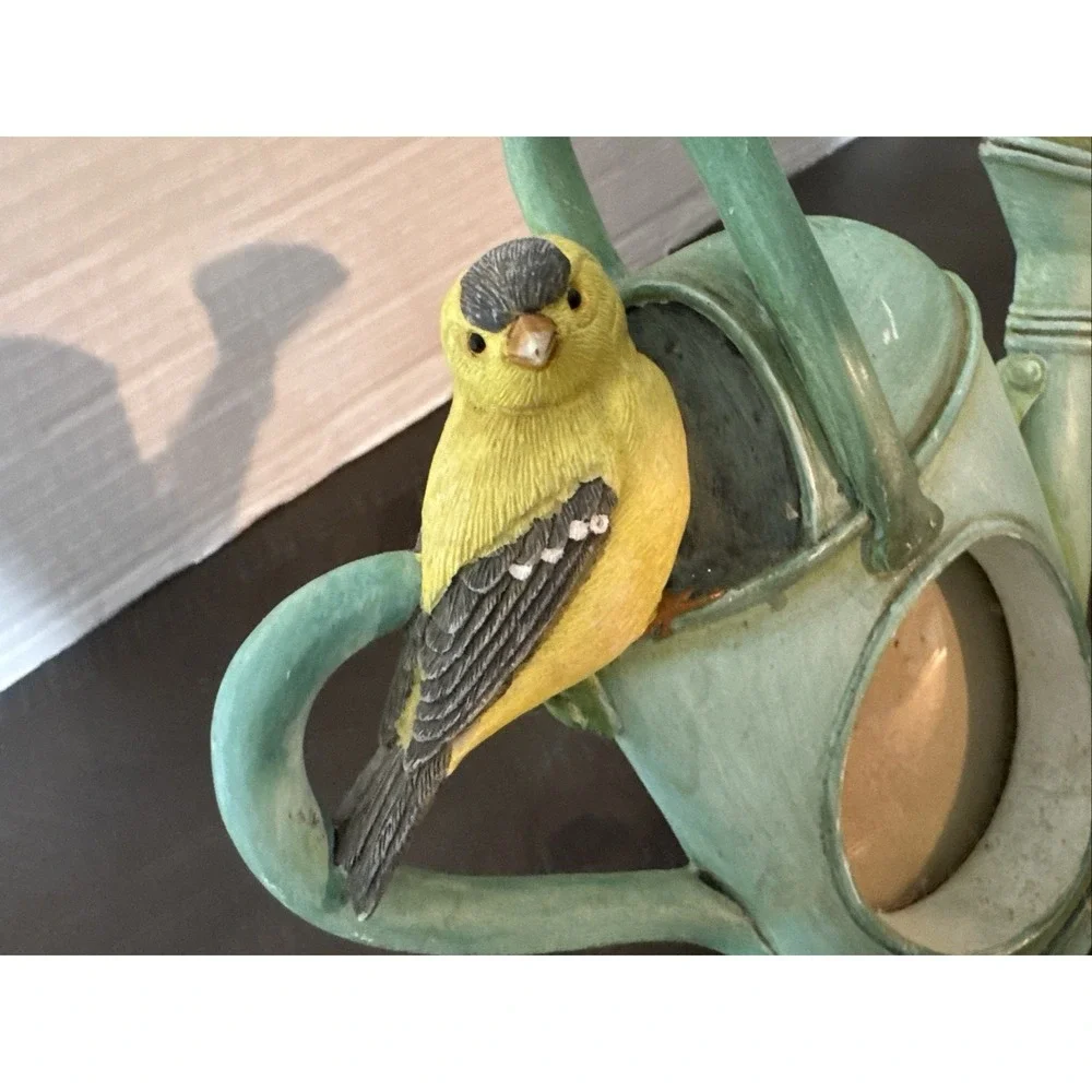 Marjolein Bastin Yellow‎ Finch Distressed Watering Can Frame Natures Sketchbook